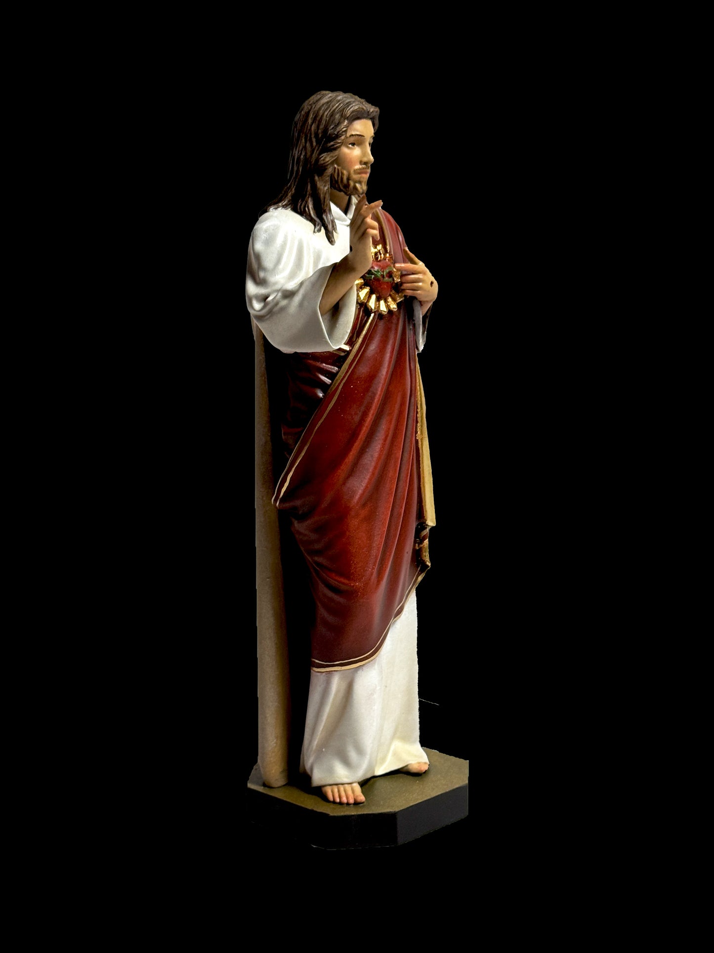 Sacred Heart of Jesus Statue – Hand-Painted Catholic Figurine for Home Altar, Prayer Corner or Gift | Religious Devotional Sculpture