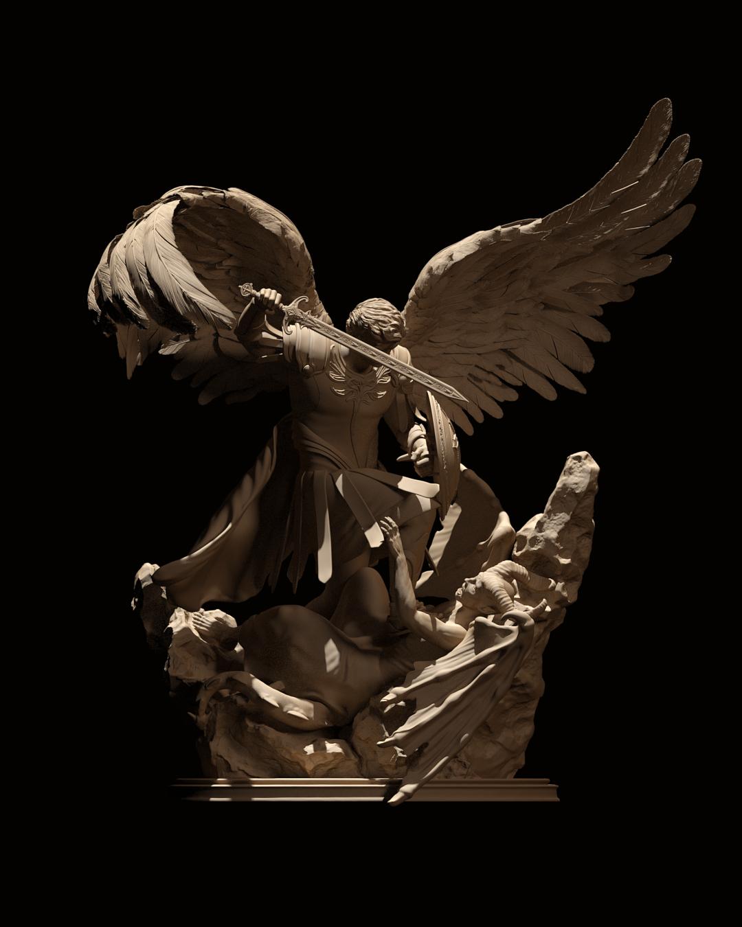 Archangel Michael Statue – Religious Angel Sculpture | Spiritual Gift for Believers | Decorative Celestial Figurine | Christian Devotional