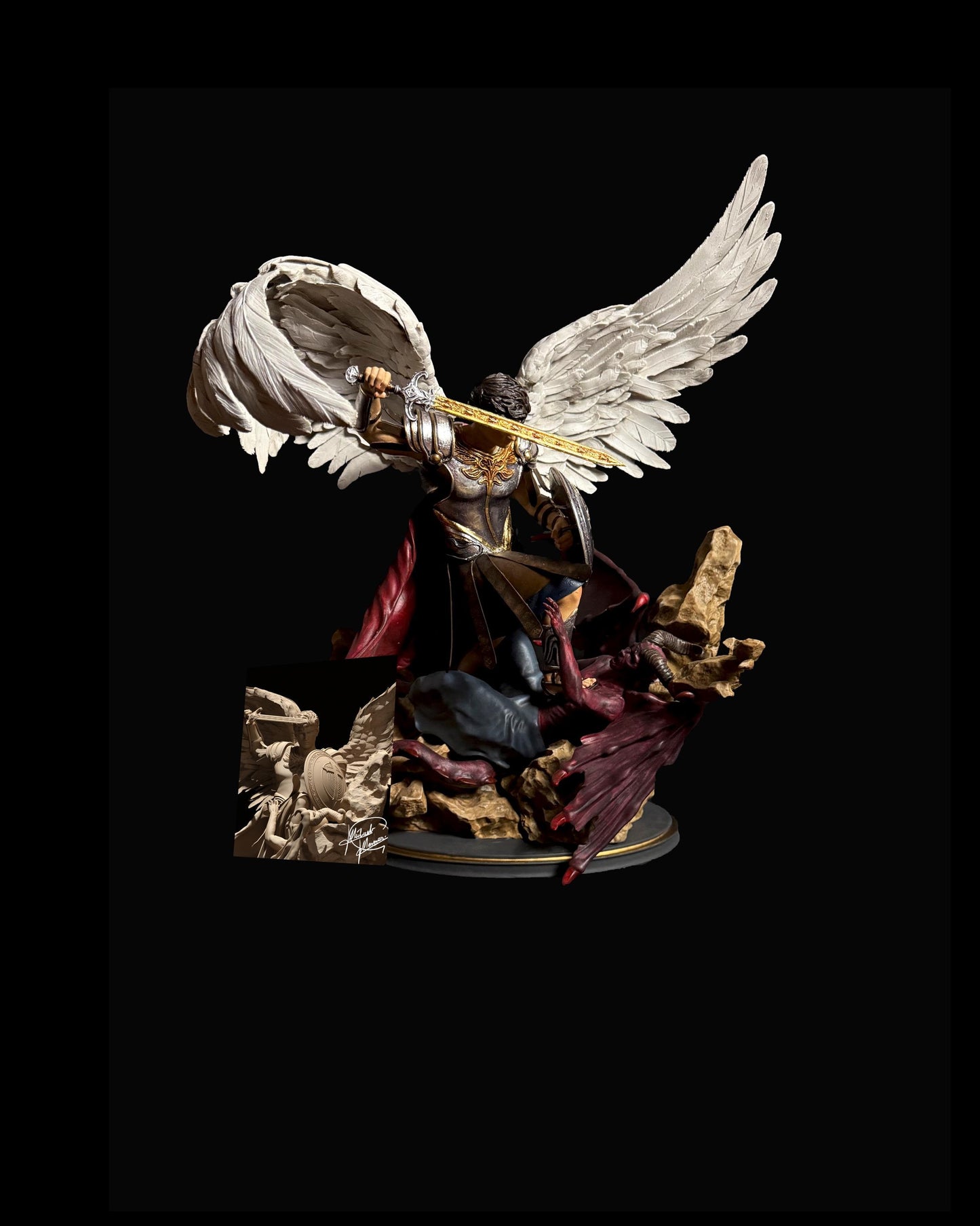 Archangel Michael Statue – Religious Angel Sculpture | Spiritual Gift for Believers | Decorative Celestial Figurine | Christian Devotional