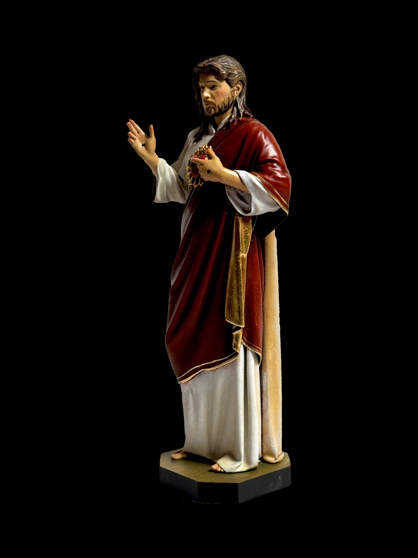 Sacred Heart of Jesus Statue – Hand-Painted Catholic Figurine for Home Altar, Prayer Corner or Gift | Religious Devotional Sculpture