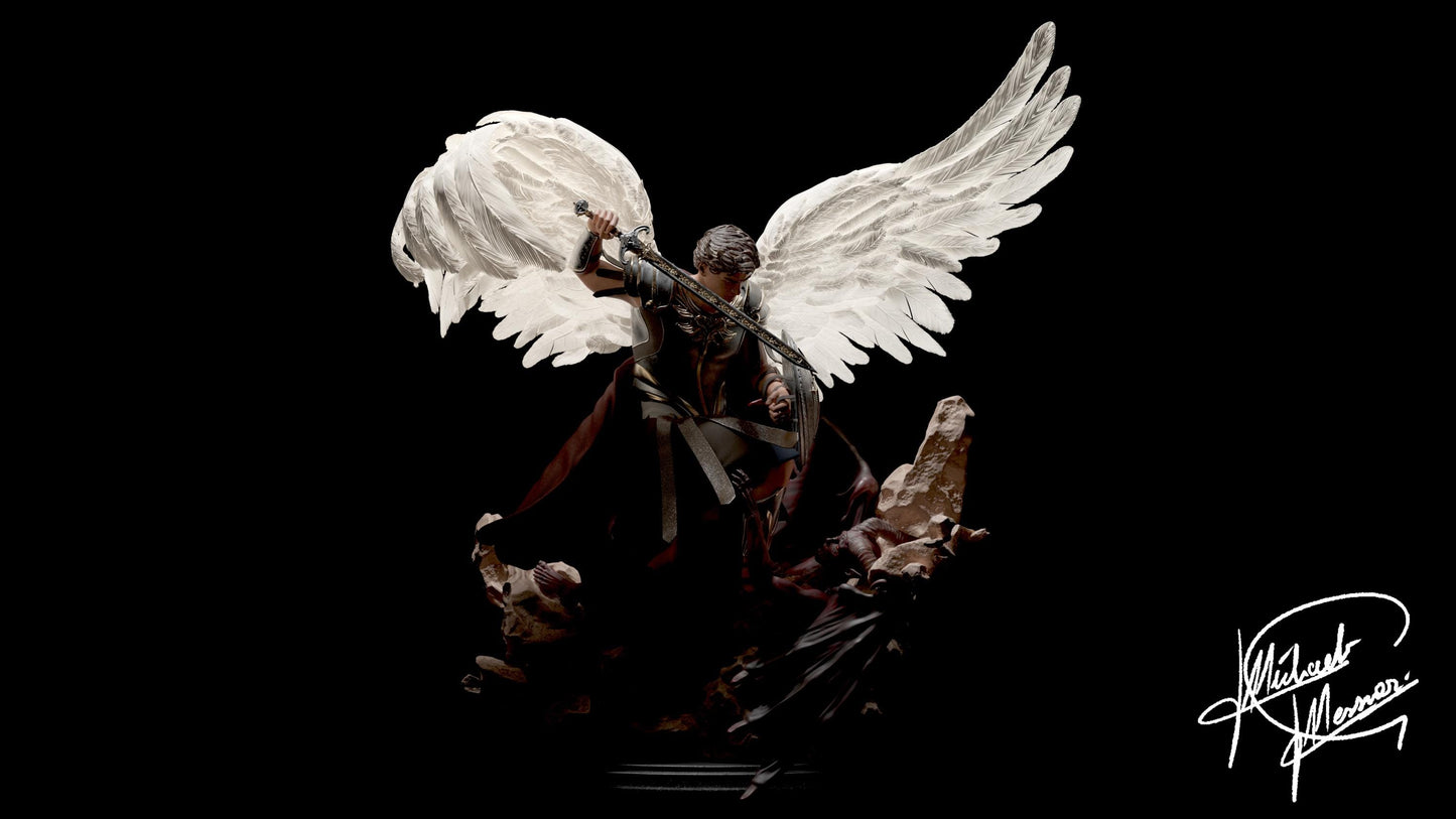 Archangel Michael Statue – Religious Angel Sculpture | Spiritual Gift for Believers | Decorative Celestial Figurine | Christian Devotional
