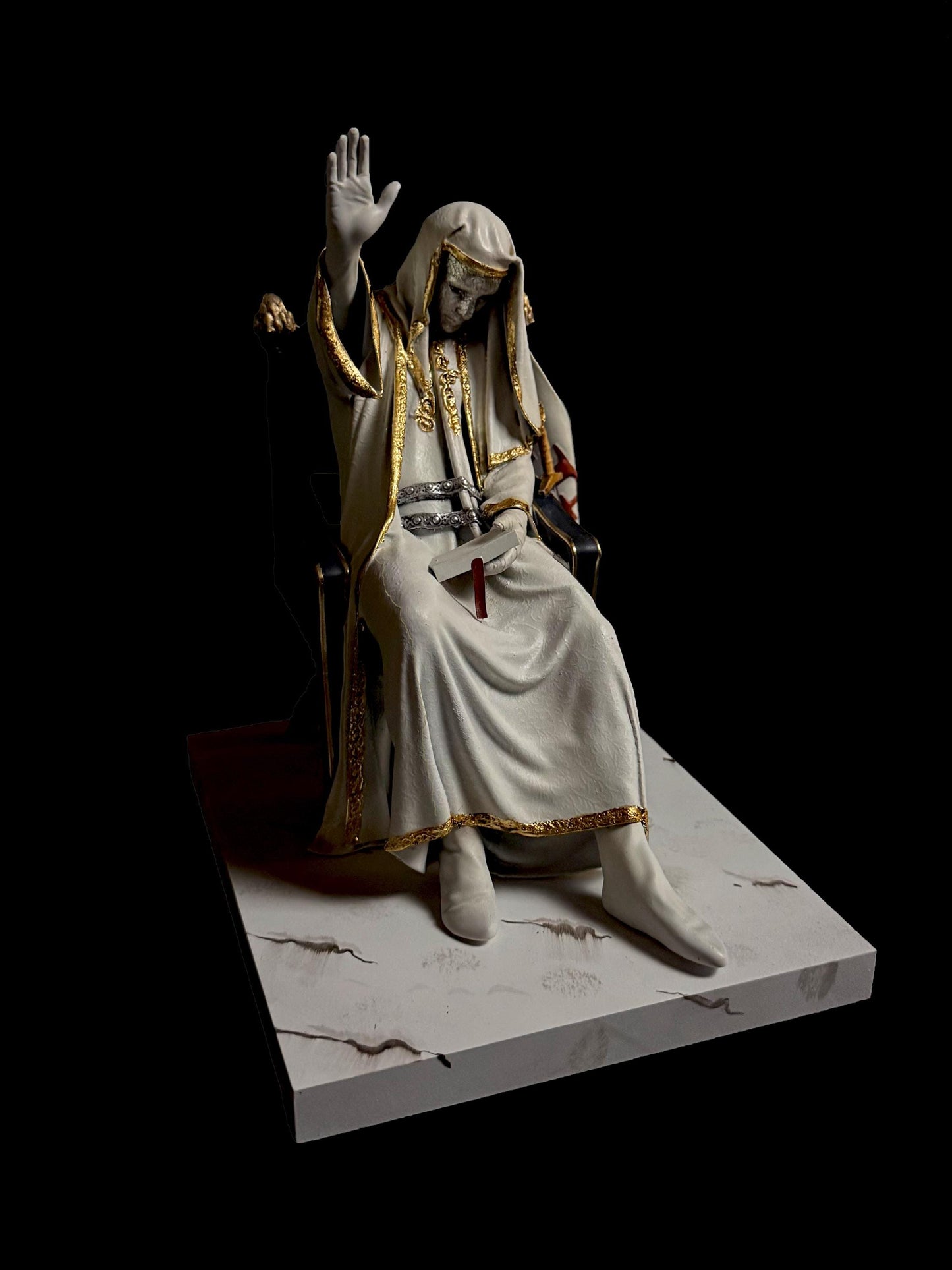 Baldwin Iv Jerusalem King Statue, Medieval Crusader Leader Sculpture, Ruler Fourth Heroic Pose Figurine, Holy City Monarch Decorative Art